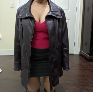 DANIER Genuine Leather Long Coat